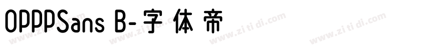 OPPPSans B字体转换